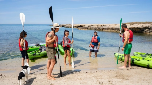 Kayak Tour and Snorkeling at Roca Vecchia