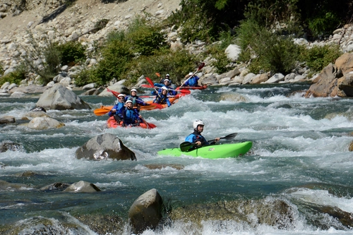 Mini-raft on the Sesia
