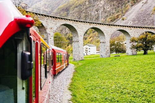 From Milan: St. Moritz & Bernina Train through the Alps